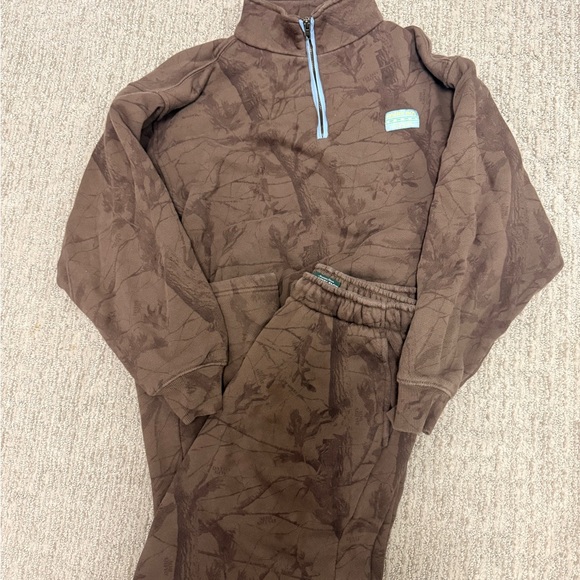 LOWCOUNTRY CAMO dairy boy sweat set half zip and pants size XS SOLDOUT - Picture 2 of 6